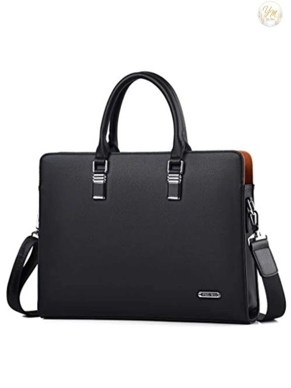 Genuine Leather Top Handle Laptop Briefcase, Classic Work Satchel Bag